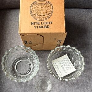 Homco Fairy Lamp Clear Glass